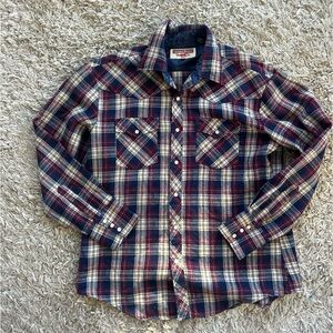 Vintage Authentic Western Youngbloods Plaid Shirt, Sz L